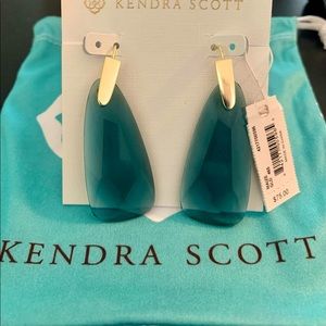 Kendra Scott Maize Drop Earrings Gold Blue
